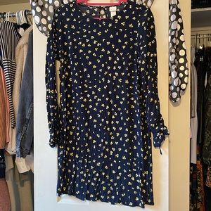 Navy dress woth yellow flower H&M